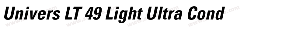 Univers LT 49 Light Ultra Condensed字体转换